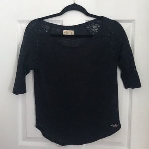 Hollister top with lace sleeves